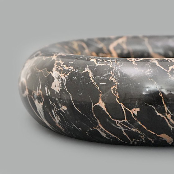 Image 1 of Bol en marbre noir Portoro, années 1970
