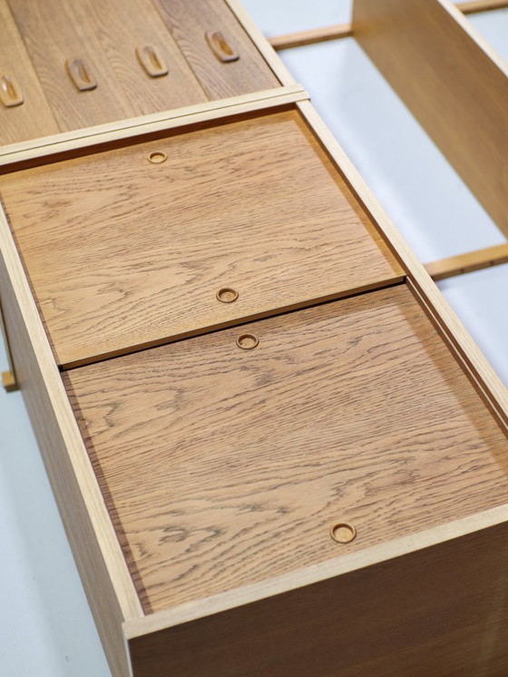 Image 1 of Preben Sørensen wall system oak bookcase Danish