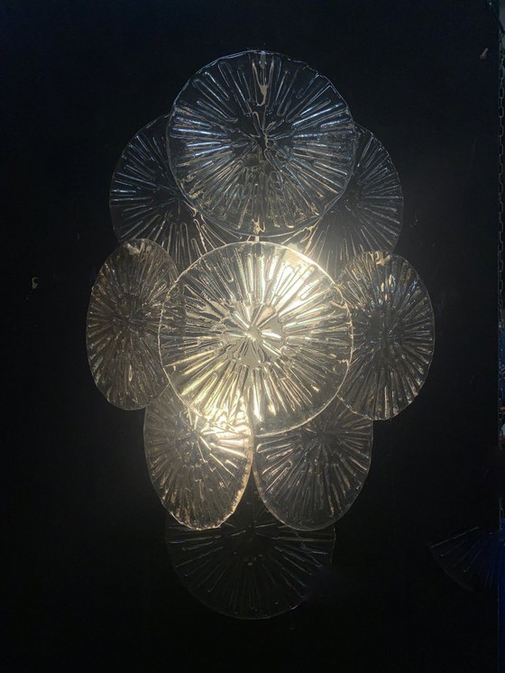 Image 1 of pair of wall lamps, appliques attributed to Mazzega