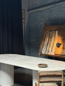 Travertine dining table