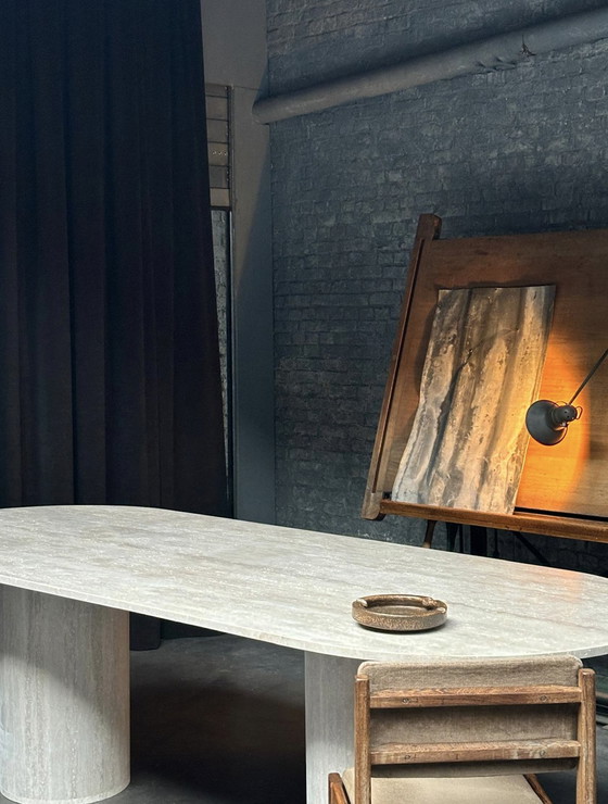 Image 1 of Tavolo da pranzo in travertino 