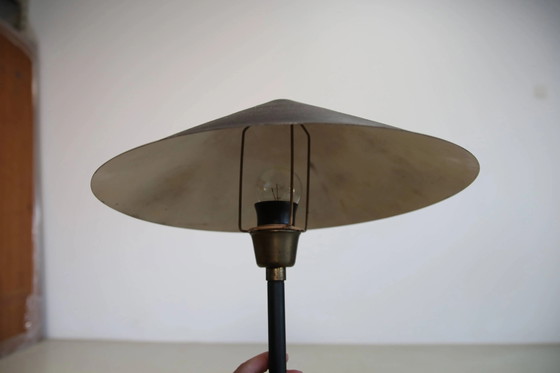 Vintage black Danish design table lamp – Metal, Brass, Mid Century Modern (photo 5 of 6)