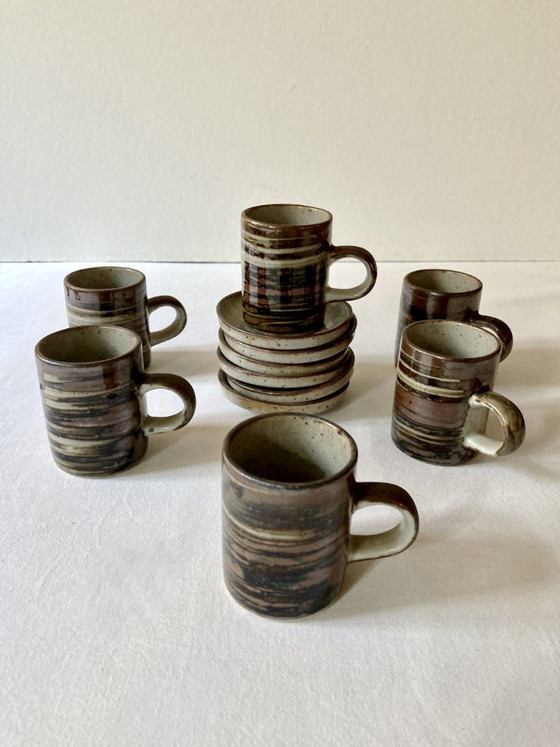 Image 1 of Servizio da caffè in gres, prodotto in Giappone