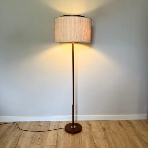 Image 1 of Floor lamp teak, brass - Temde Leuchten