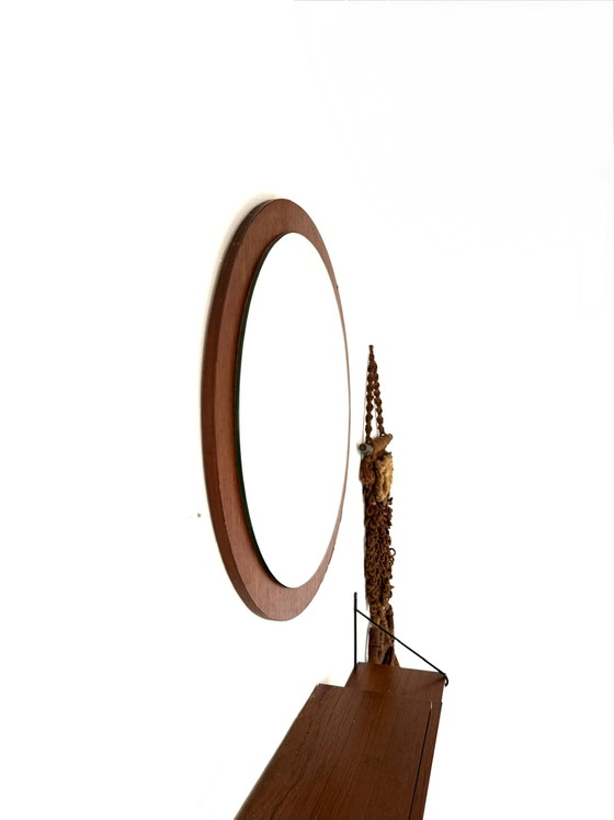 Specchio vintage danese in teak anni '60 – Glass, Wood (photo 3 of 9)