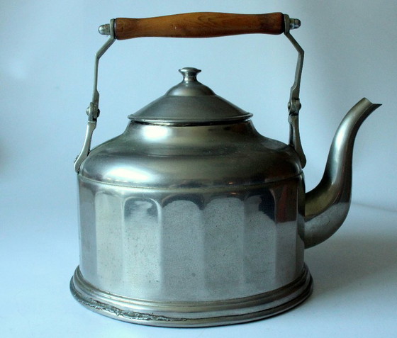 Image 1 of Large old metal teapot/kettle, 1930s/40s