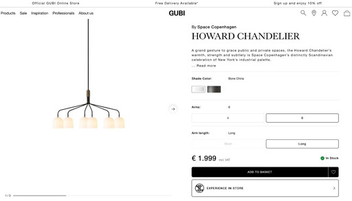 Gubi Howard Chandelier