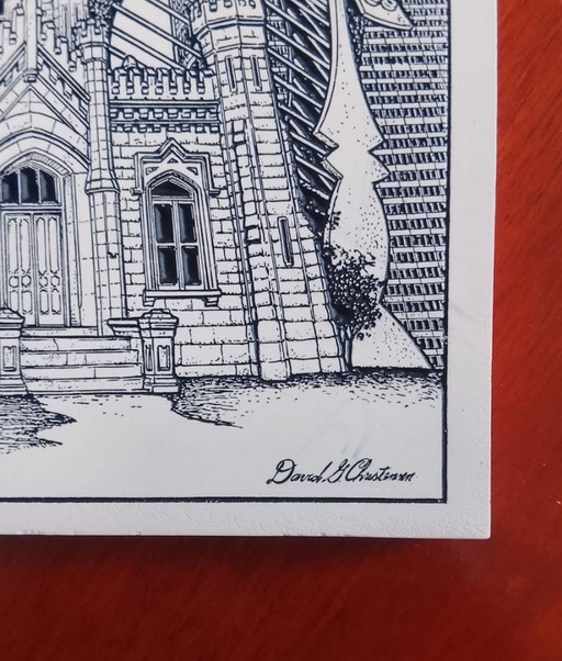 David G. Christensen – Grabado en mármol de Chicago