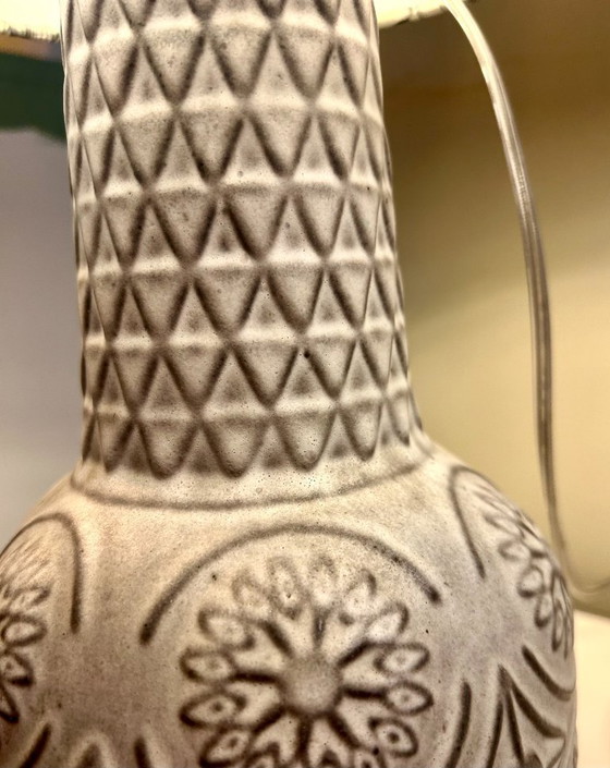 Image 1 of  2er Set brutalistische Keramik Vasenlampen, Bodo Mans für Bay Keramik, West Germany, 1960er