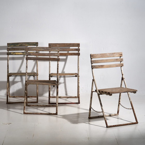 Antike Gartenstühle (ca. 1920). 4er-Set #31 – Wood, Iron (photo 4 of 40)