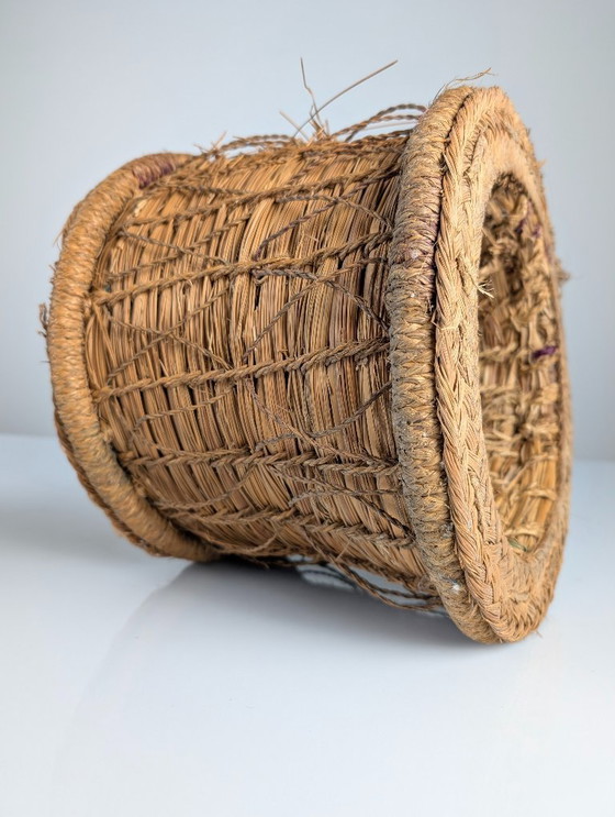 Image 1 of Coppia rustica di cestini andalusi in sparto intrecciato, anni '60