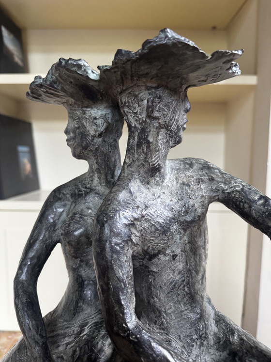 Image 1 of Saskia Pfaeltzer – "Bruidspaar" Large Bronze Sculpture (2002)