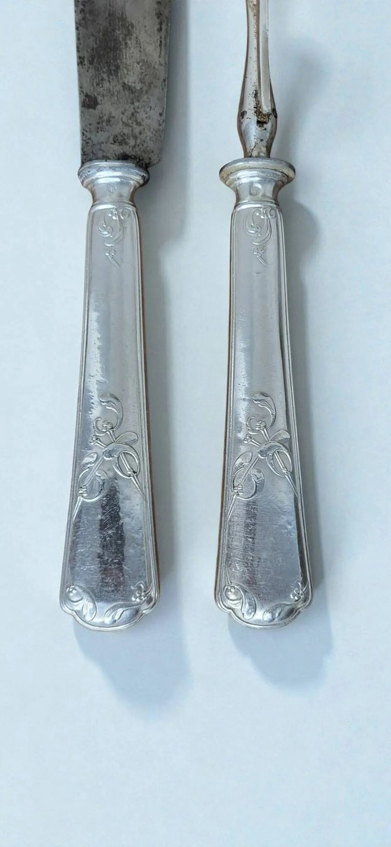 Leg of Lamb Cutlery Service, Silver, Minerva Hallmark – Cutlery Sets, Art Nouveau (photo 5 of 9)