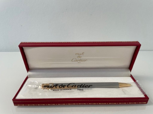 Penna a sfera Cartier Must Santos – Nuova, in platino, completa