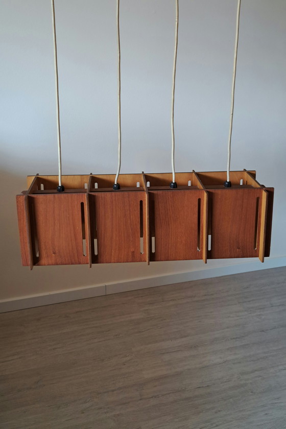 Image 1 of Plafonnier scandinave en teck, années 1960 - Mid Century Modern