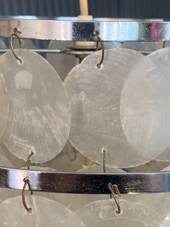 Suspension Lamp Chandelier Ceiling Light Mother-of-pearl Verner Panton vintage 1970 – Stone (photo 9 of 20)