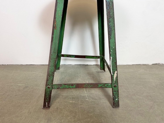 Image 1 of Green Industrial Workshop Stool, 1960s