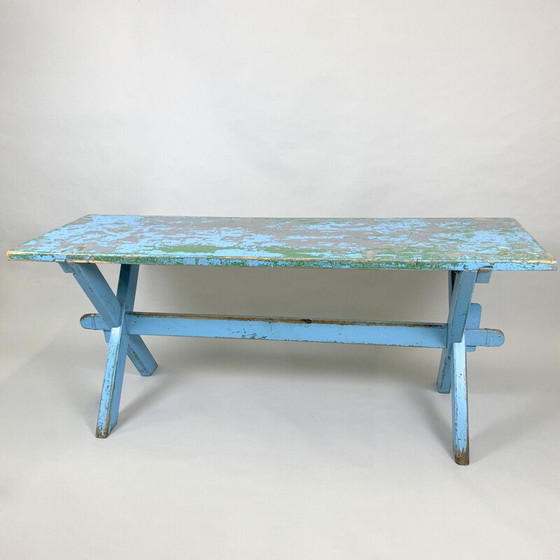 Image 1 of Vintage Solid All-wood Table with Original Patina, 1910s 