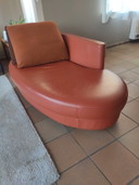 Rolf Benz leather chaise longue from the 4500 series