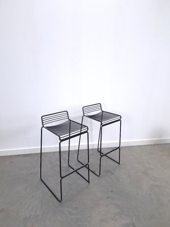 Set of 2 Black HAY Barstools, Hee Welling – Metal (photo 10 of 12)