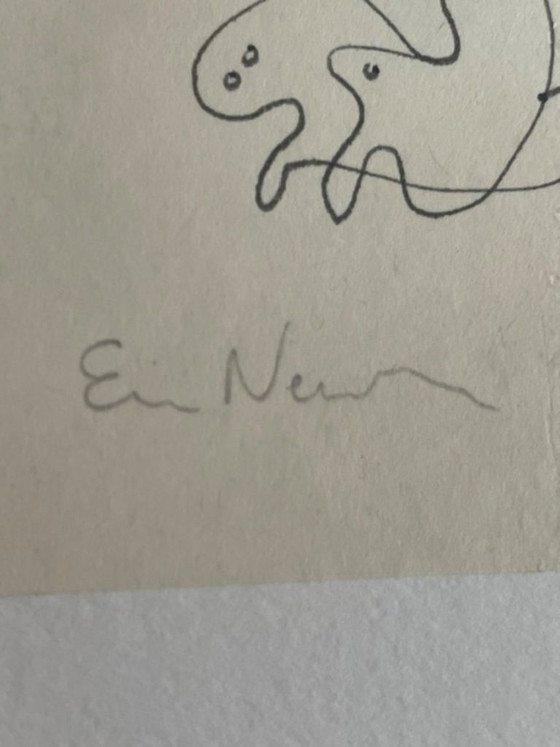 Image 1 of Unique line artwork by Ervin Neuhaus (1928-2012)