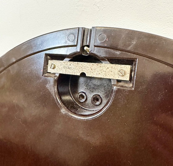 Image 1 of Large Industrial Bakelite Factory Wall Clock from Pragotron, 1960s