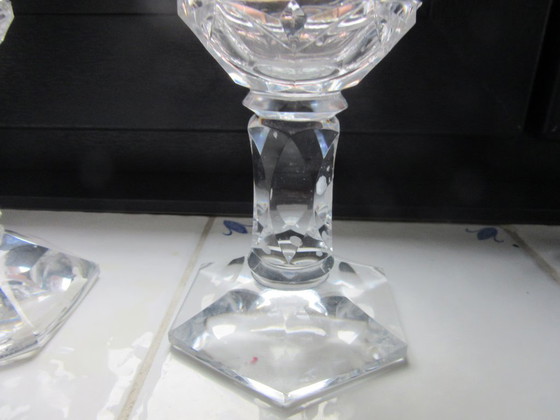 Image 1 of 2 copas de vino antiguas Val St Lambert VSL Royal 172 - altura 17,2 cm