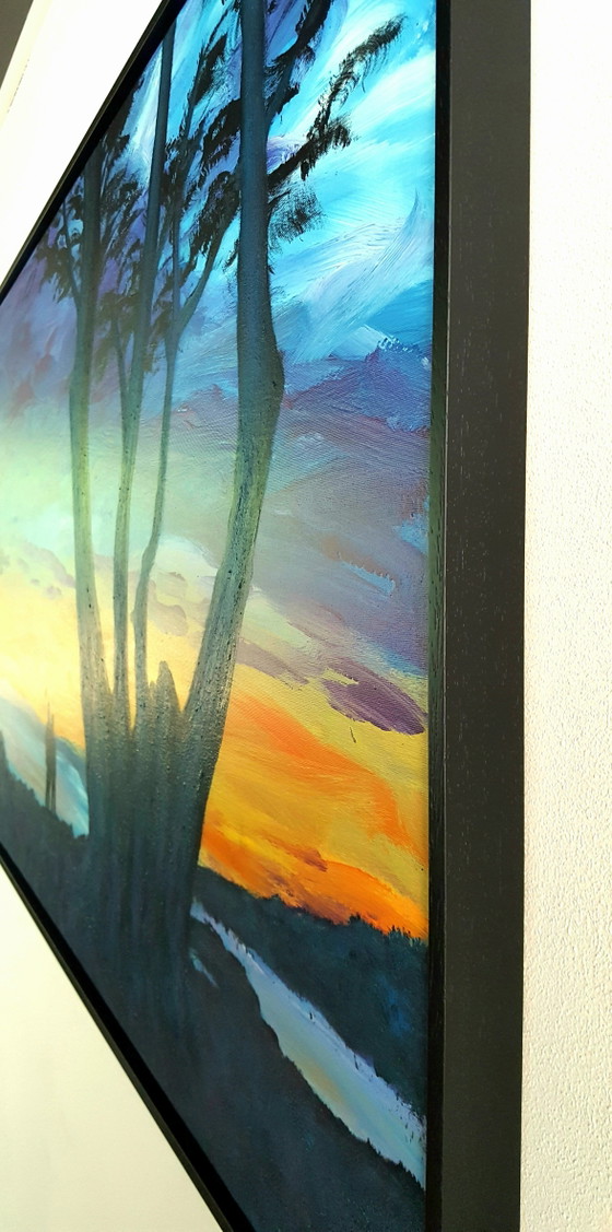 Manou Claire - Tramonto romantico – Dipinti e disegni, Wood, Canvas (photo 3 of 9)