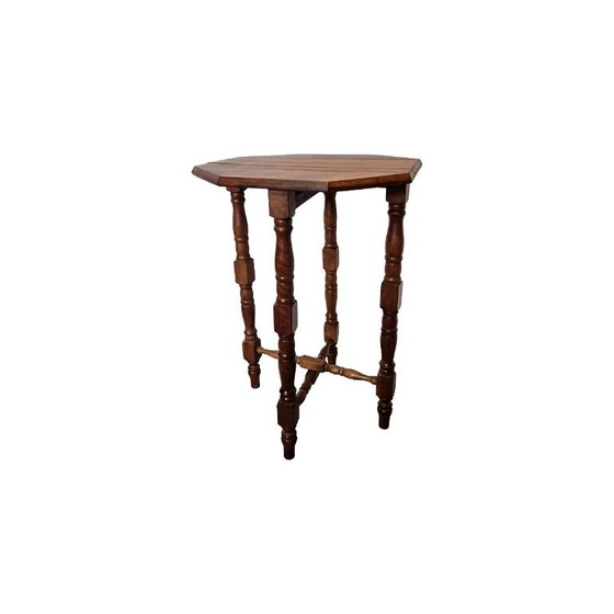Image 1 of Vintage teakhouten hangoor bijzettafel, jaren 60/70