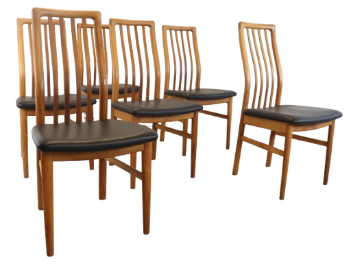 6 sedie Kai Kristiansen per Schou Andersen 'Lille Arden' vintage