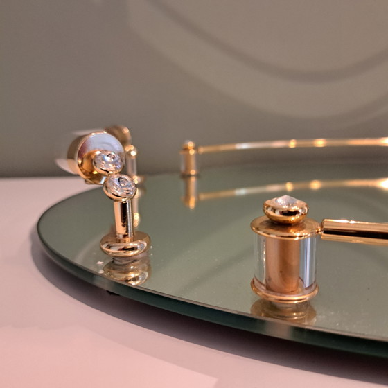Dimart Milano Vassoio Specchio Dorato 24K – Hollywood Regency – Italia Anni '80 – Accessori da tavola (photo 2 of 13)