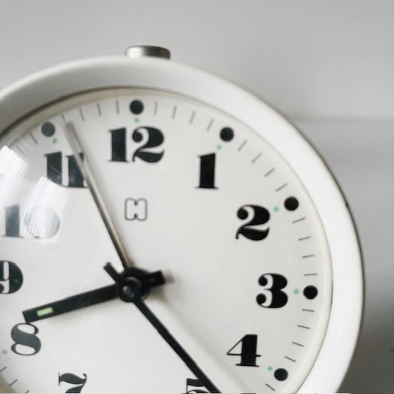 Image 1 of Sveglia vintage HEMA di metà secolo, bianca, anni '70