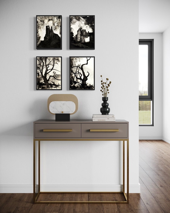 Image 1 of Eugene Eechaut (1928-2019) - Noire Reverie (1980) 4 Kunstwerke