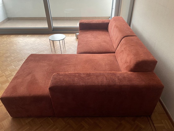 Image 1 of Corner sofa Nina right ribbed fabric