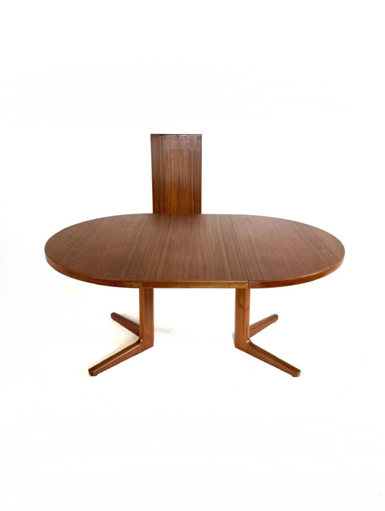 Vintage Extendable Danish Dining Table, Velje Møbelfabrik '60 – Velje Stolefabrik, Wood, Metal (photo 4 of 15)