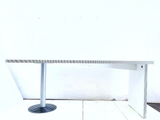 Large 80s-style desk, Kroma model, designed by Antonia Astori for Driade