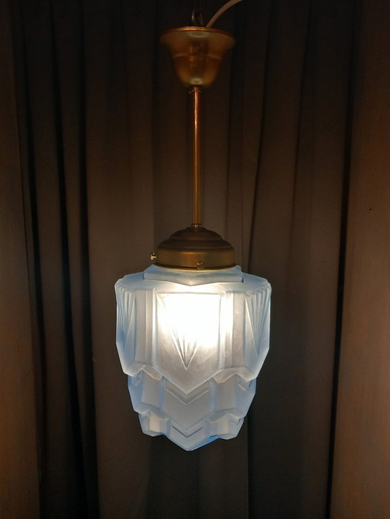 Image 1 of Art-Déco-Plafondlampe „Wolkenkratzer“, 1920-1930.