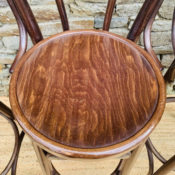 Set of 4 Vintage Bistro High Chairs – Dining chairs, Wood (photo 13 of 33)