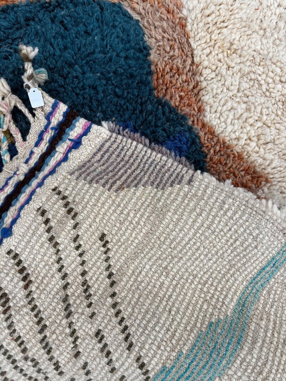 Image 1 of Kleurrijk Berber Marokkaans Beni Ourain wollen tapijt 220x310 cm - Berber Marokkaans tapijt