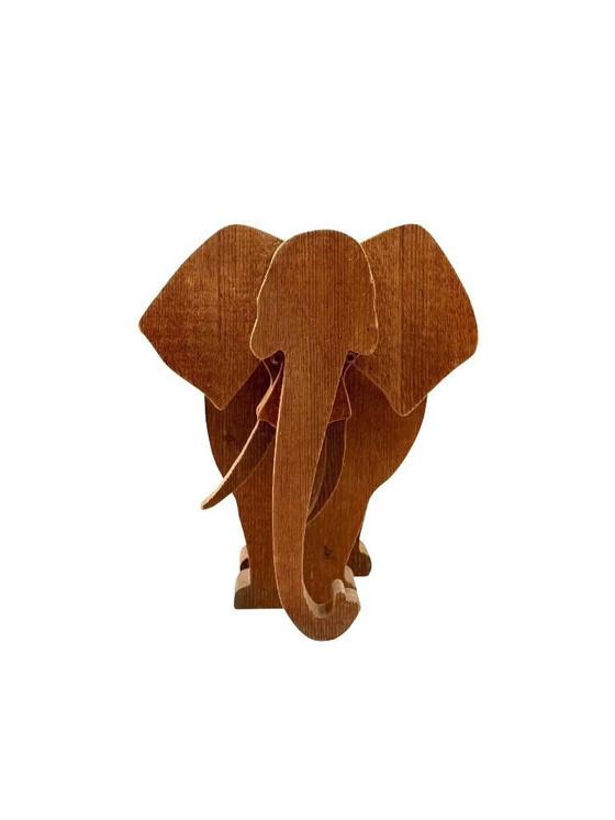 Image 1 of Bottega Michelangeli, Elephant wood sculpture, Orvieto Italy 1970s