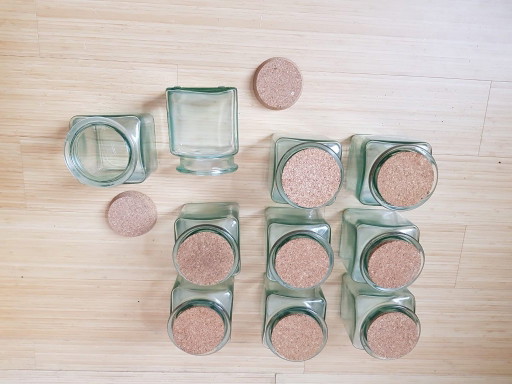 Vintage glass jars
