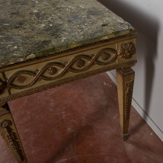 Louis XIV Lacquered Wood Console Writing Desk, 17th Century, Scagliola Top, Multi Color, Barok (photo 15 of 33)