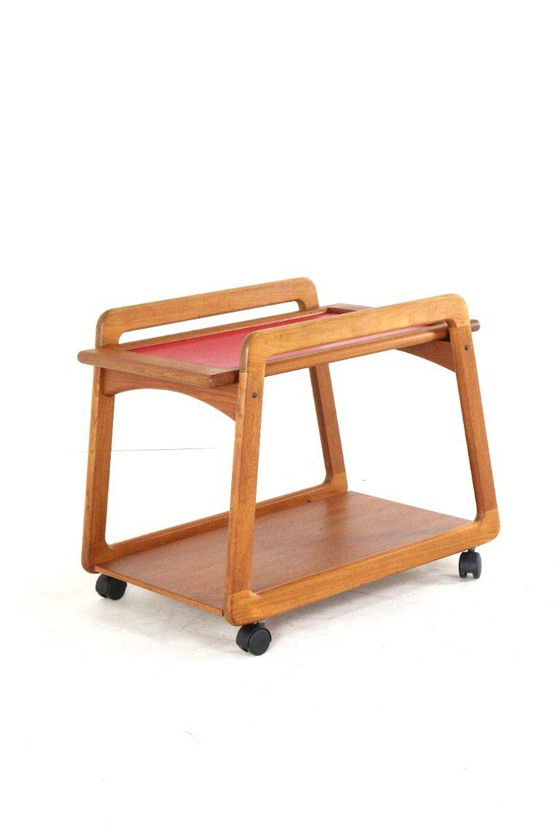 Image 1 of Chariot Sika Mobler « Knebel » à plateau réversible, vintage danois