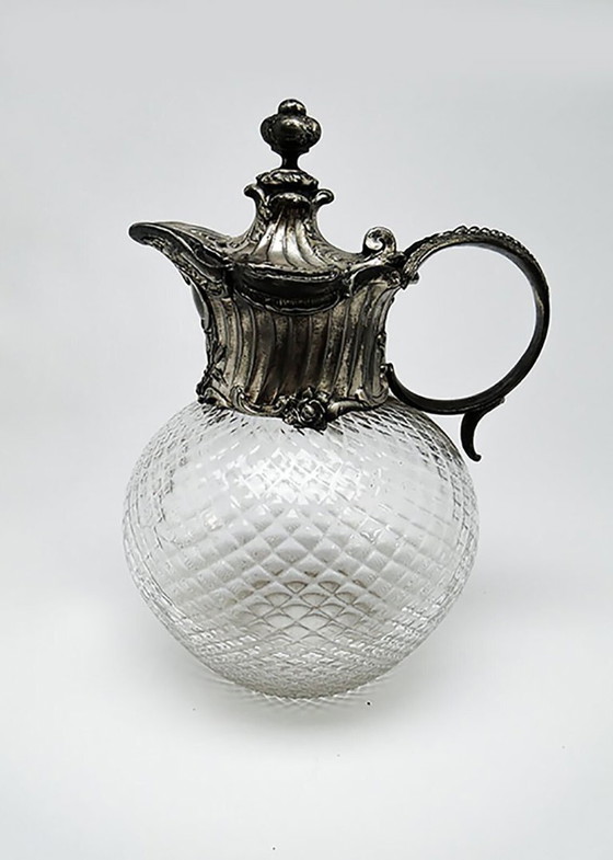Wijnkan in art nouveau-stijl uit de 20e eeuw, afkomstig van WMF, Duitsland, jaren 1890. – Glazen & Karaffen (photo 14 of 15)