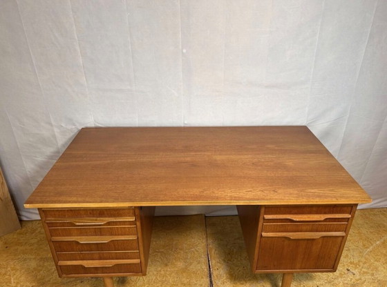 Image 1 of Mid-Century Retro Vintage Teak Desk – 1960s Danish Design  A Perfect Blend of Style and Functionality  Bring timeless Scandinavi