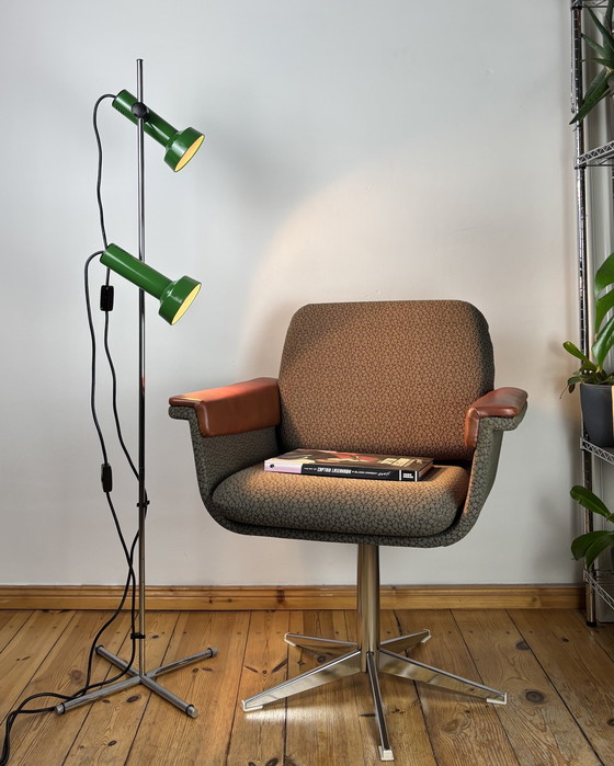 Image 1 of Vintage Floor Lamp by Goffredo Reggiani Italy Space Age 1970s, Adjustable Lamp, Mid Century Modern, 70s Industrial, Spot light