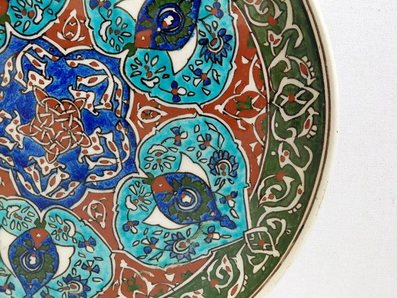 Piatto da parete in ceramica turca, Kütahya (Özen Çini) Vintage anni '70 – Decorazioni murali (photo 4 of 13)