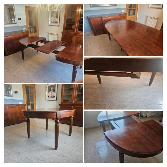 Image 1 of Set da pranzo di lusso di Artes Moble - Noce spagnolo - 9 pezzi