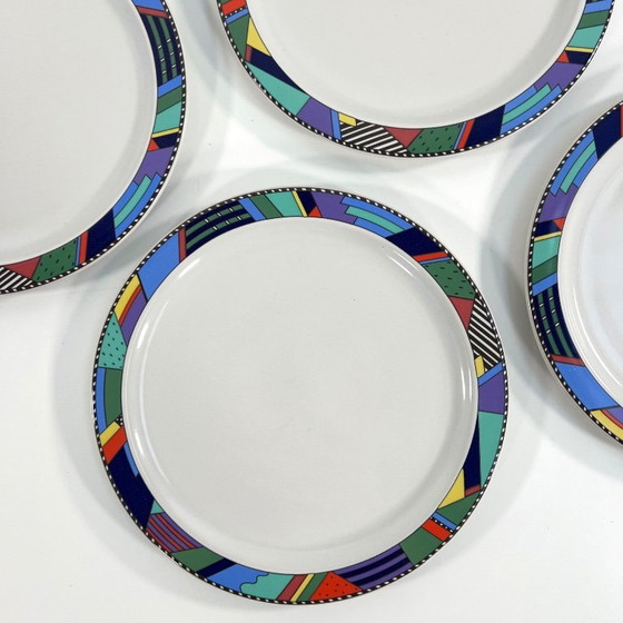 Image 1 of Conjunto de 4 platos Scenario Metropol de Barbara Brenner para Rosenthal, década de 1990