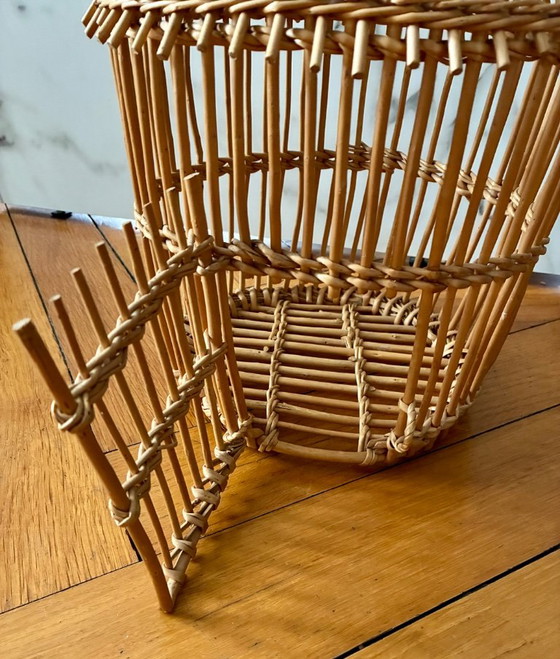 Vintage rattan birdcage 58 cm – Decorative Objects (photo 7 of 8)
